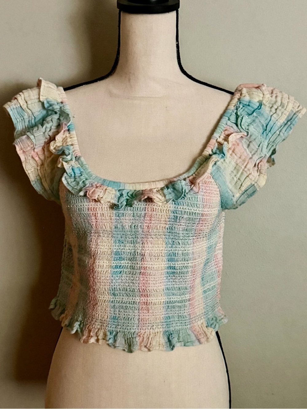 LoveShackFancy | Saba Crop Top Multi Horizon | L
